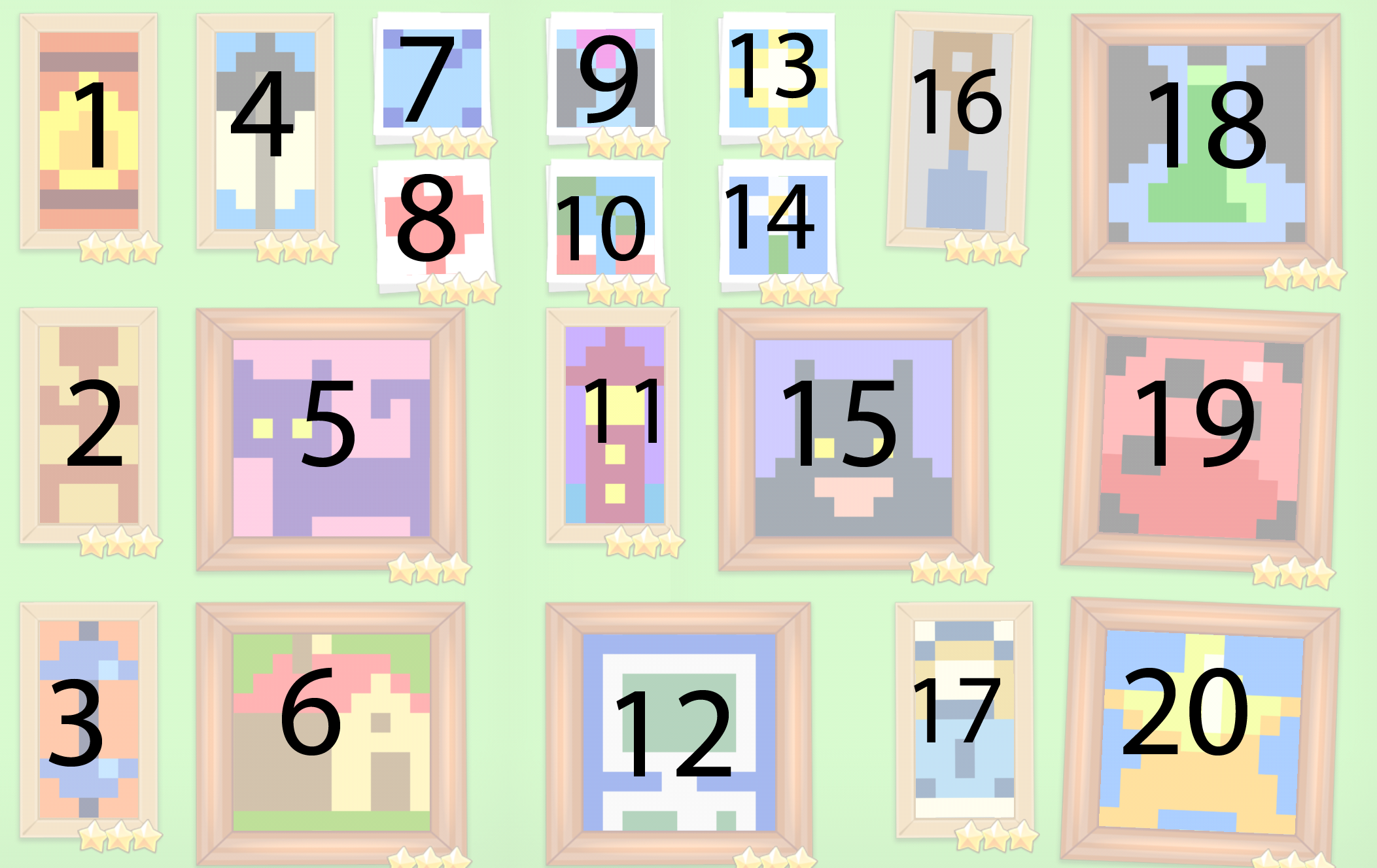 Hungry Cat Picross Easy Gallery 2 Solutions
