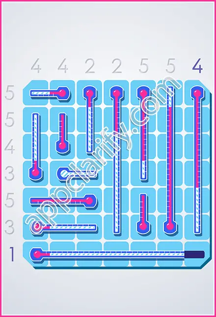 Thermometers Puzzles Pack D Solutions