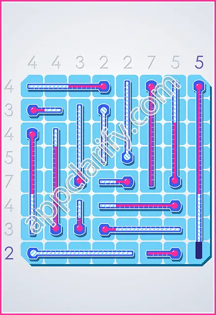 Thermometers Puzzles Pack E Solutions