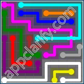 Flow Free: Bridges 10x10 Mania Pack Level 100 Solutions