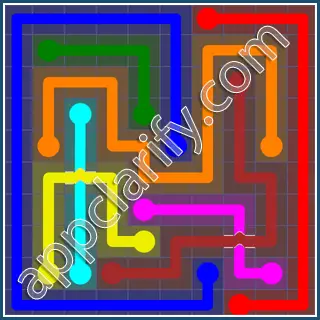 Flow Free: Bridges 10x10 Mania Pack Level 107 Solutions