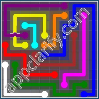 Flow Free: Bridges 10x10 Mania Pack Level 13 Solutions