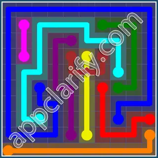 Flow Free: Bridges 10x10 Mania Pack Level 25 Solutions