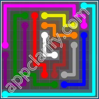 Flow Free: Bridges 10x10 Mania Pack Level 43 Solutions