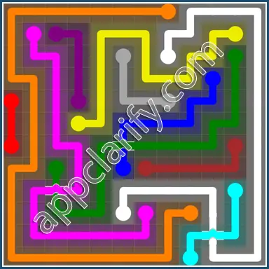 Flow Free: Bridges 12x12 Mania Pack Level 54 Solutions