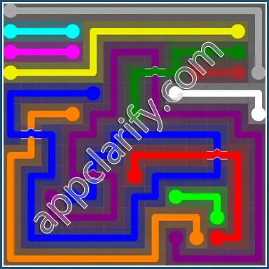 Flow Free: Bridges 13x13 Mania Pack Level 1 Solutions