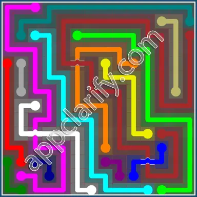 Flow Free: Bridges 14x14 Mania Pack Level 105 Solutions