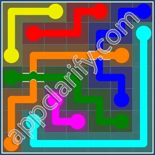 Flow Free: Bridges 7x7 Mania Pack Level 54 Solutions