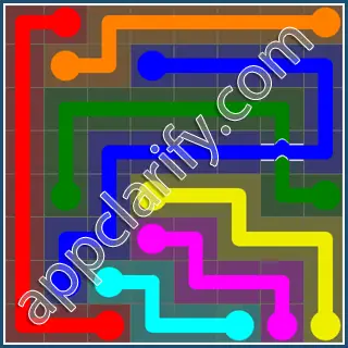 Flow Free: Bridges 8x8 Mania Pack Level 104 Solutions