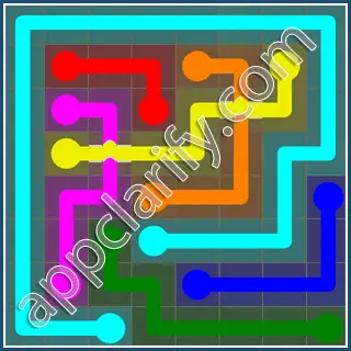 Flow Free: Bridges 8x8 Mania Pack Level 108 Solutions