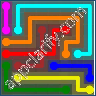 Flow Free: Bridges 8x8 Mania Pack Level 11 Solutions