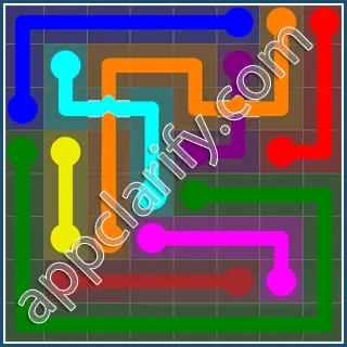 Flow Free: Bridges 8x8 Mania Pack Level 24 Solutions