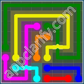 Flow Free: Bridges 8x8 Mania Pack Level 45 Solutions