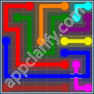 Flow Free: Bridges 8x8 Mania Pack Level 62 Solutions