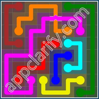 Flow Free: Bridges 8x8 Mania Pack Level 73 Solutions