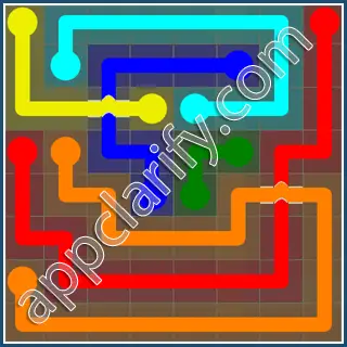 Flow Free: Bridges 8x8 Mania Pack Level 93 Solutions