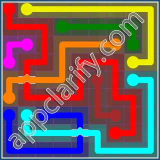 Flow Free: Bridges 9x9 Mania Pack Level 37 Solutions