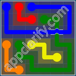 Flow Free: Bridges Blue Pack 6x6 Level 13 Solutions