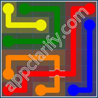 Flow Free: Bridges Blue Pack 6x6 Level 23 Solutions