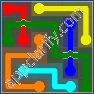 Flow Free: Bridges Blue Pack 6x6 Level 24 Solutions