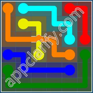 Flow Free: Bridges Blue Pack 6x6 Level 25 Solutions