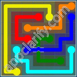 Flow Free: Bridges Blue Pack 7x7 Level 10 Solutions