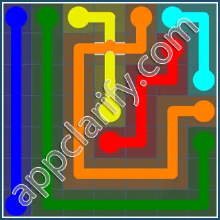 Flow Free: Bridges Blue Pack 7x7 Level 18 Solutions