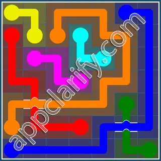 Flow Free: Bridges Blue Pack 7x7 Level 19 Solutions