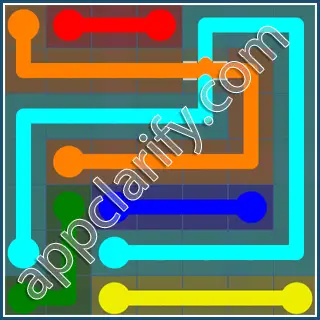 Flow Free: Bridges Blue Pack 7x7 Level 22 Solutions