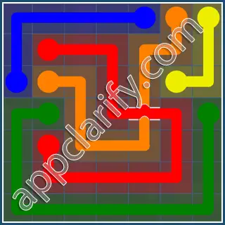 Flow Free: Bridges Blue Pack 7x7 Level 28 Solutions