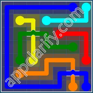 Flow Free: Bridges Blue Pack 7x7 Level 29 Solutions