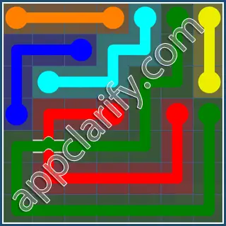 Flow Free: Bridges Blue Pack 7x7 Level 7 Solutions