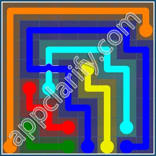 Flow Free: Bridges Blue Pack 8x8 Level 3 Solutions