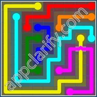 Flow Free: Bridges Blue Pack 9x9 Level 24 Solutions