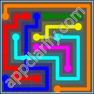 Flow Free: Bridges Blue Pack 9x9 Level 29 Solutions