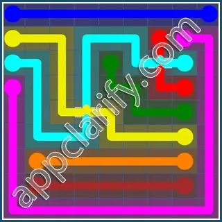 Flow Free: Bridges Blue Pack 9x9 Level 4 Solutions