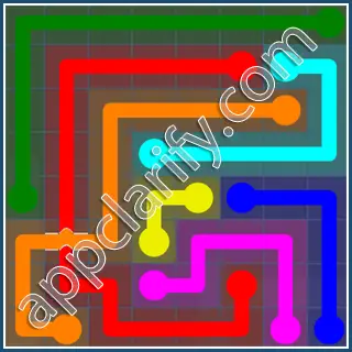 Flow Free: Bridges Challenge Pack 8x8 Level 33 Solutions