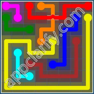 Flow Free: Bridges Challenge Pack 8x8 Level 38 Solutions