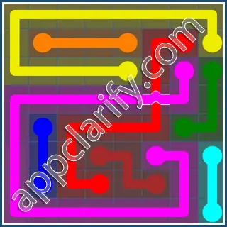 Flow Free: Bridges Challenge Pack 8x8 Level 4 Solutions