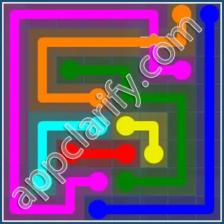 Flow Free: Bridges Challenge Pack 8x8 Level 41 Solutions