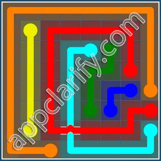 Flow Free: Bridges Challenge Pack 8x8 Level 43 Solutions