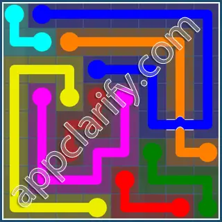 Flow Free: Bridges Challenge Pack 8x8 Level 46 Solutions