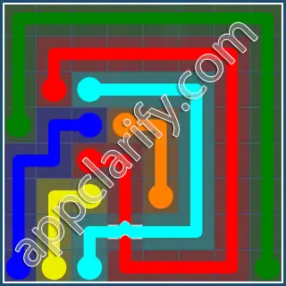 Flow Free: Bridges Challenge Pack 8x8 Level 5 Solutions