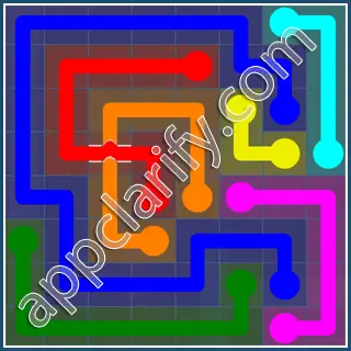 Flow Free: Bridges Challenge Pack 8x8 Level 56 Solutions