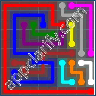 Flow Free: Bridges Interval Pack Level 24 Solutions