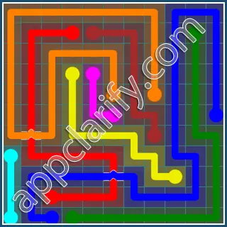 Flow Free: Bridges Interval Pack Level 44 Solutions