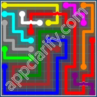 Flow Free: Bridges Interval Pack Level 64 Solutions