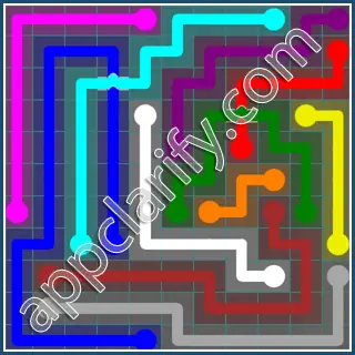 Flow Free: Bridges Interval Pack Level 75 Solutions