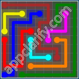 Flow Free: Bridges Rainbow Pack Level 101 Solutions