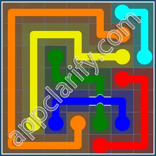 Flow Free: Bridges Rainbow Pack Level 107 Solutions